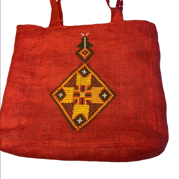Red Jute Bag. - Picture 2 of 3